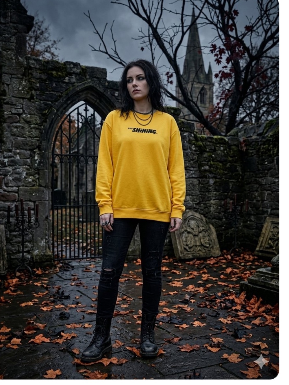 H&M The Shining Graphic Crewneck Horror Movie
Sweatshirt Yellow Size L